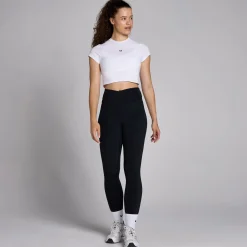 New P Baic croptop et nauwuitende pavor en korte ouwen voor dae DAMES Crop Tops|T-Shirts & Tops