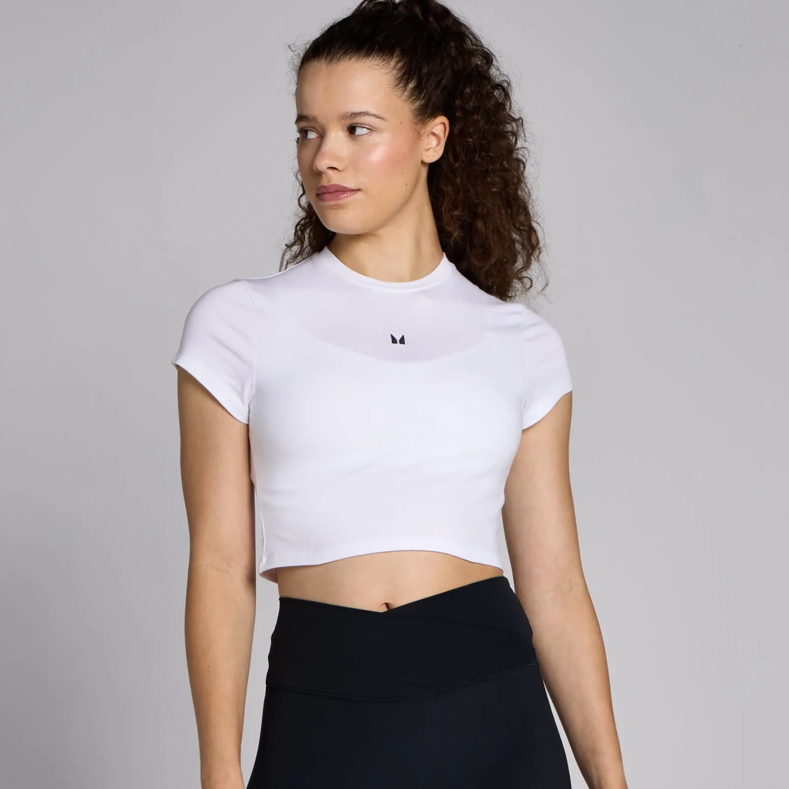 New P Baic croptop et nauwuitende pavor en korte ouwen voor dae DAMES Crop Tops|T-Shirts & Tops