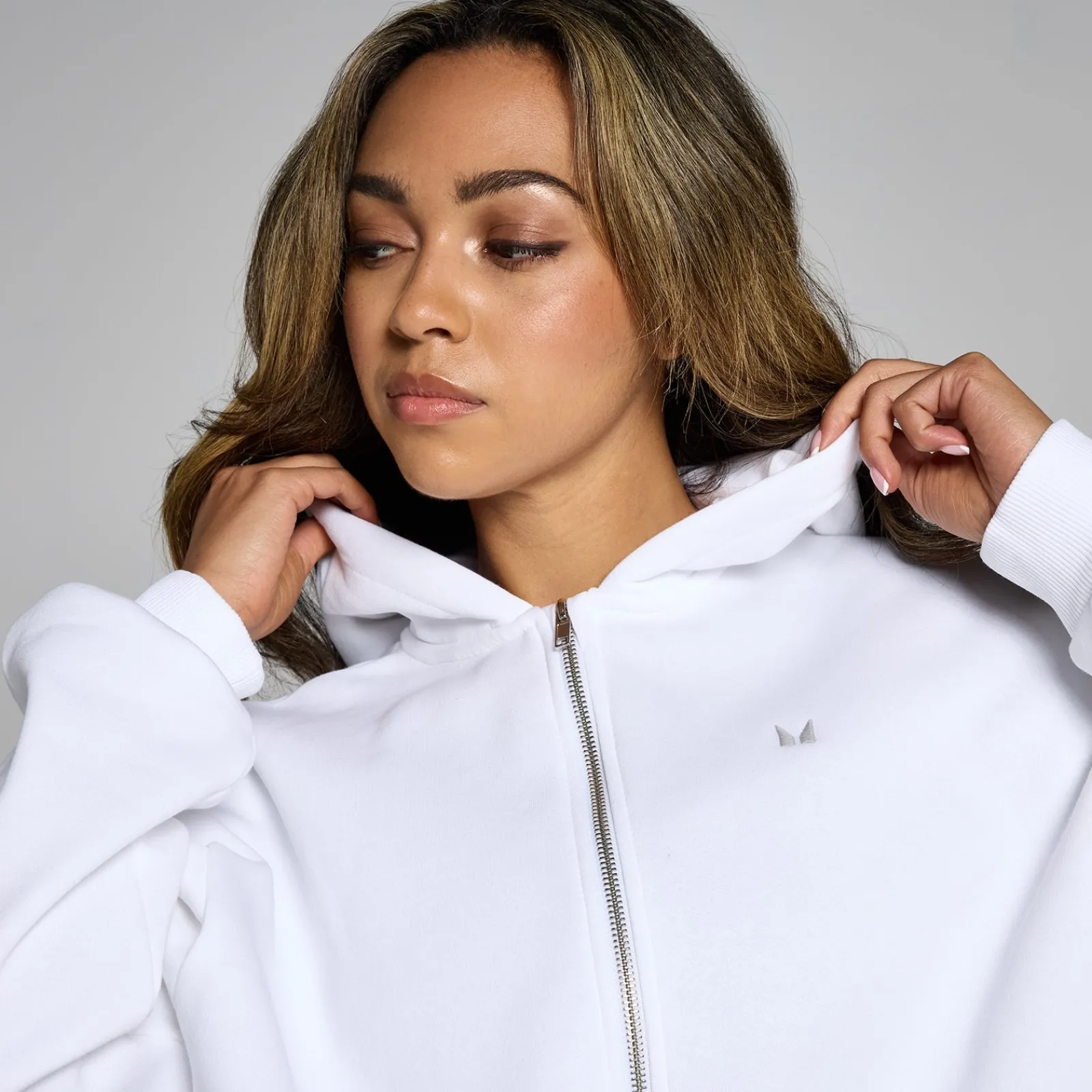 Outlet P Baic gecropte hoodie et rit voor dae DAMES Hoodies