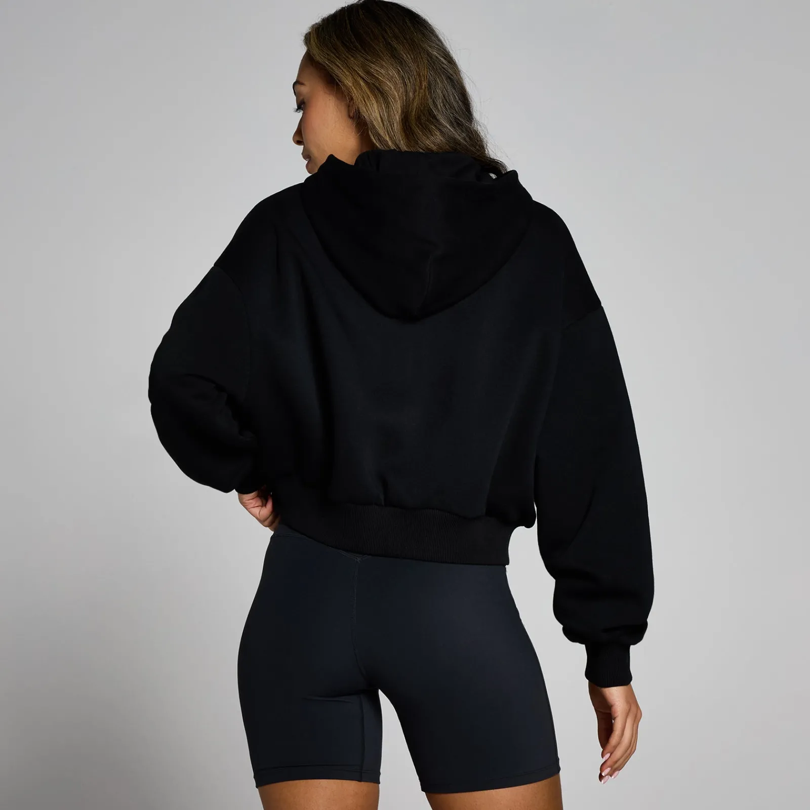 New P Baic gecropte hoodie et rit voor dae DAMES Hoodies