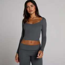 Sale P Dae V-Ha Geribbede ongeeve DAMES T-Shirts & Tops