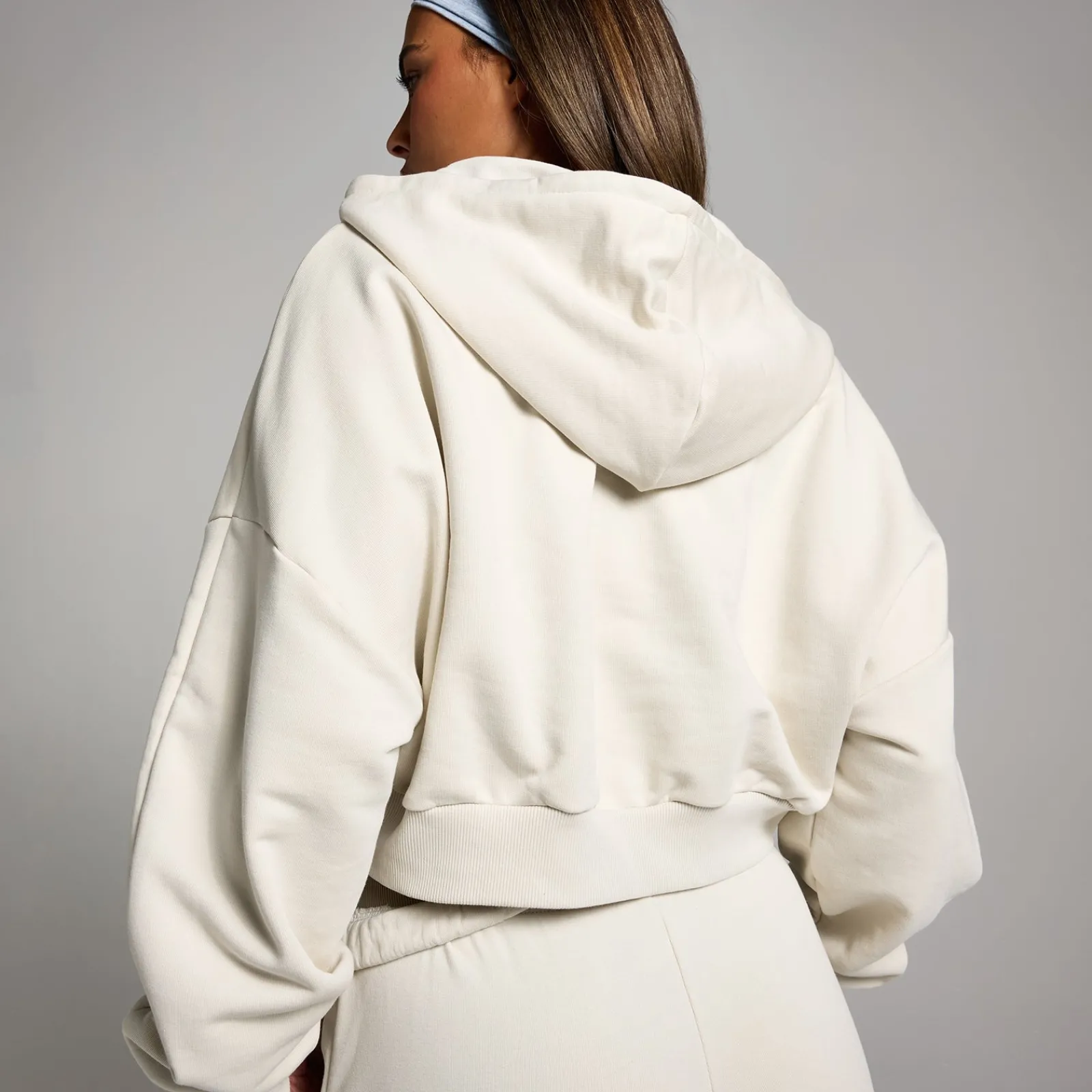 Best MP geropte hoodie met rits en opgestikt motief DAMES Hoodies