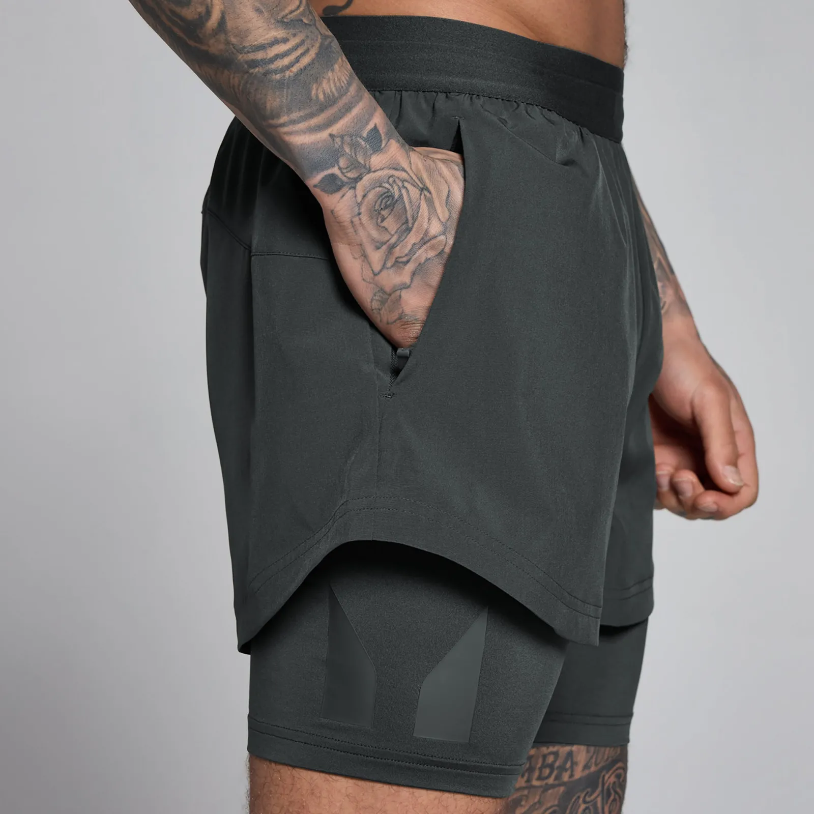 New P Heren Hybrid 5" 2-in-1 hort Heren Shorts