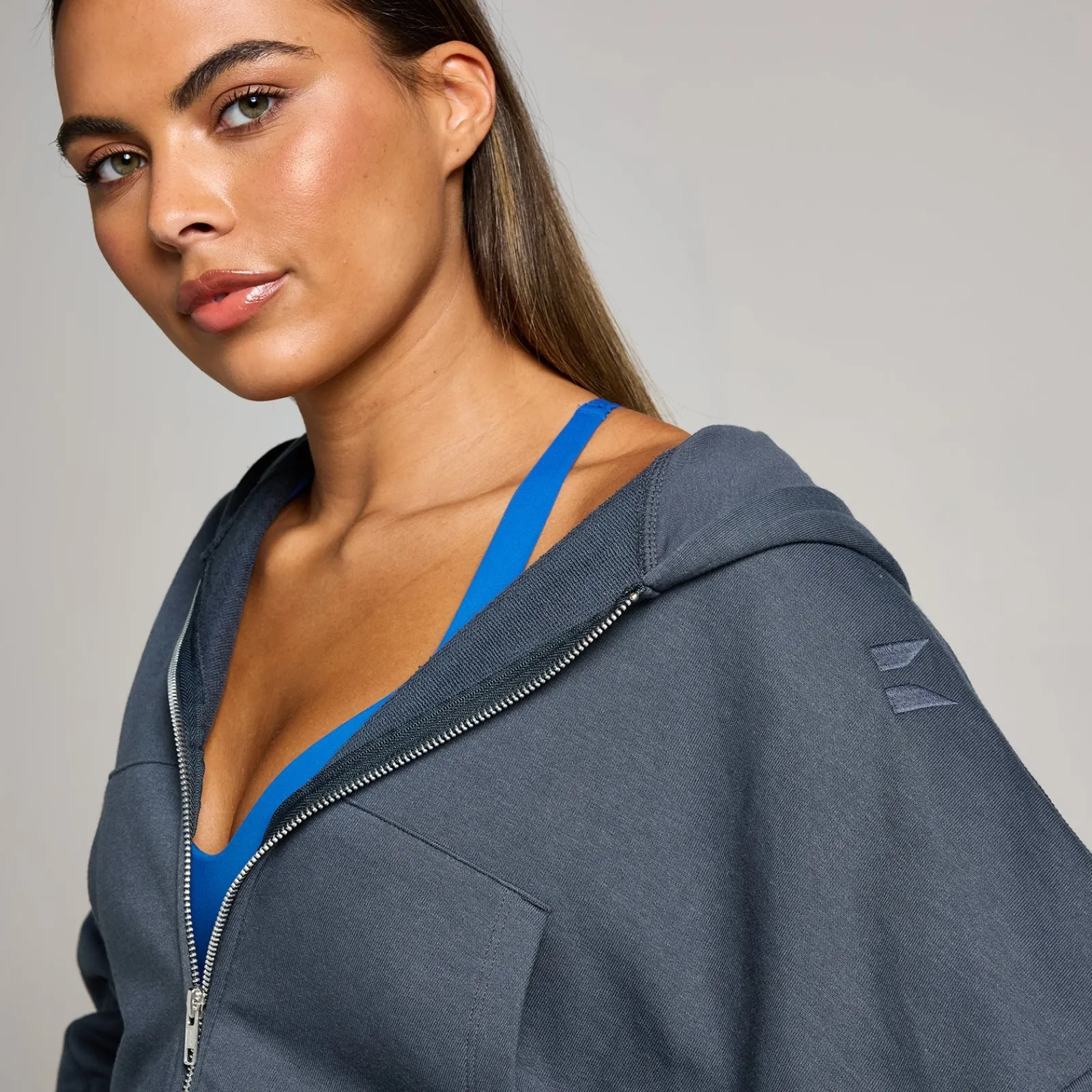 Clearance P Tepo gecropte hoodie et rit voor dae DAMES Hoodies