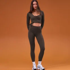 P Woen' Tepo Dipped Wait egging DAMES Leggings