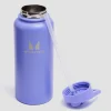 Best Gerecyclede Metalen Fles met Klaprietje 1L Shakers & Flessen