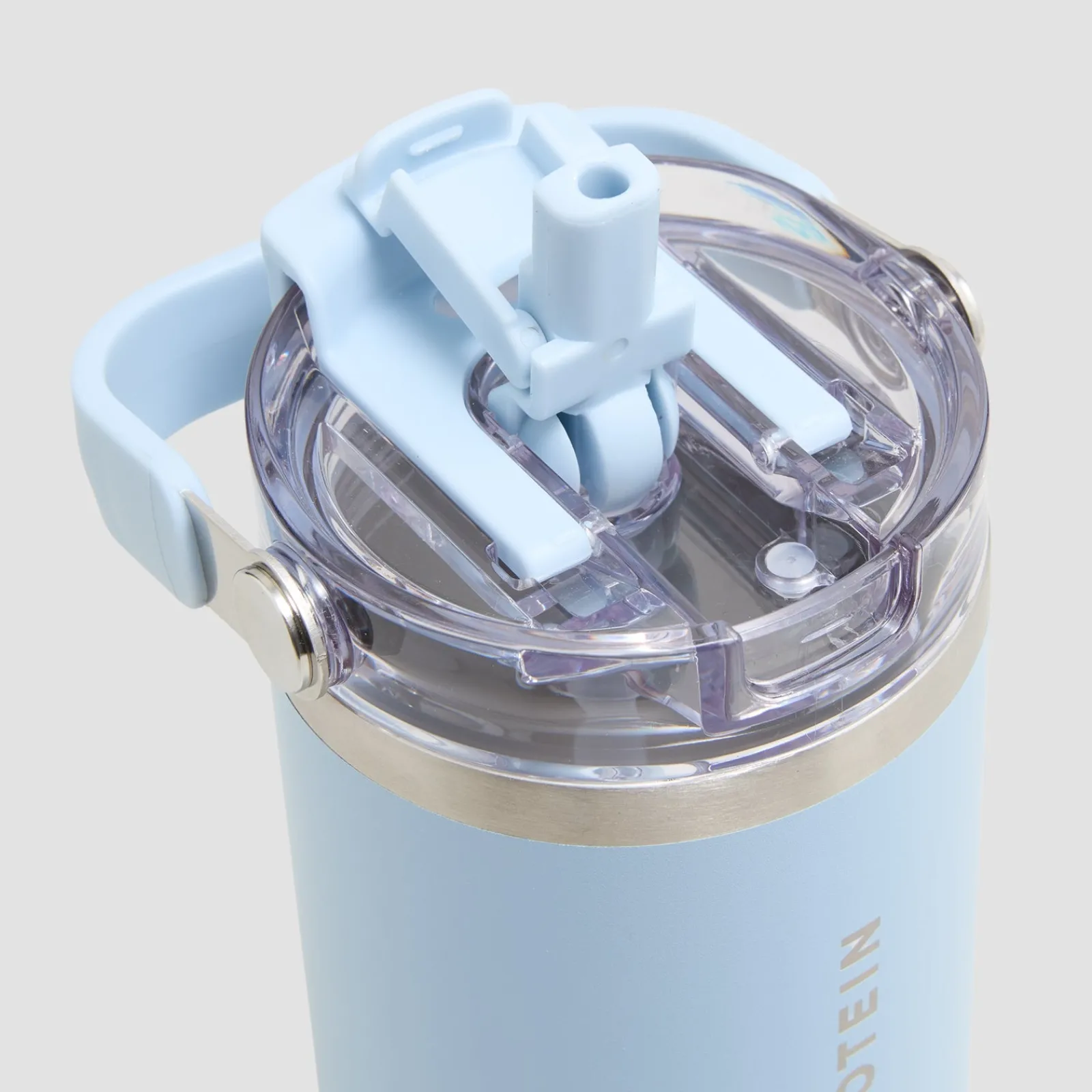 New Gerecycled Metaal Top Handvat Rietje Fles 900ml Shakers & Flessen